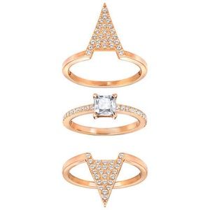 NWT💎Swarovski💎Rose Gold Tone Funk Ring Set
